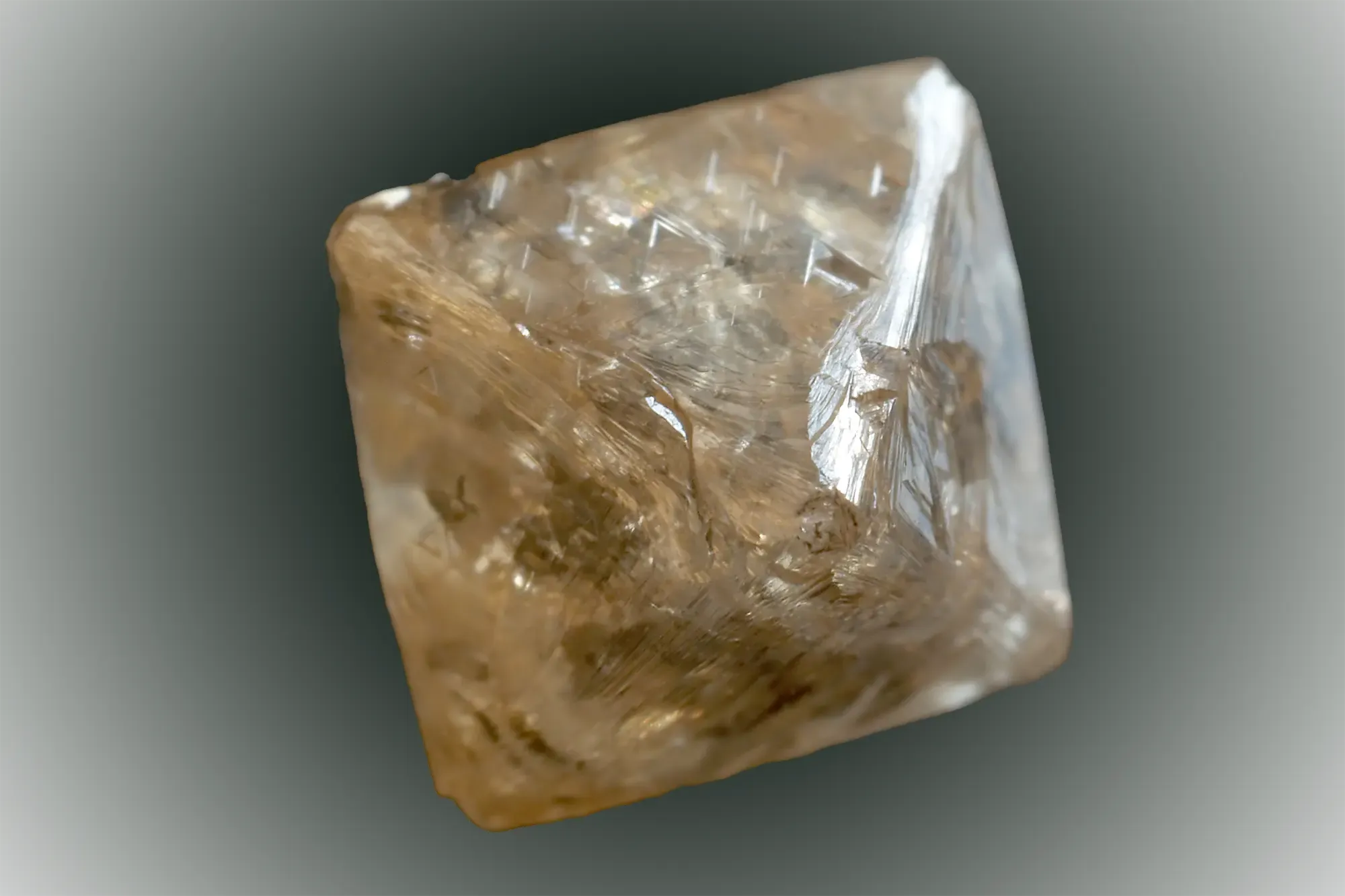 Octahedral rough diamond.